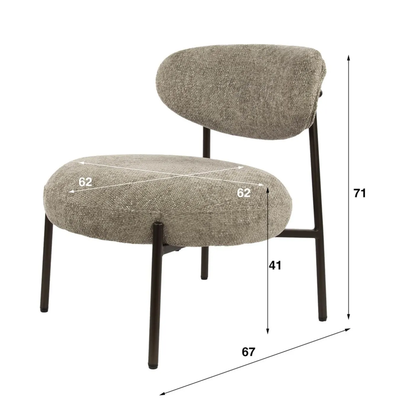 Sessel Elysia | Cargo Stoff / Strukturgewebe | sand