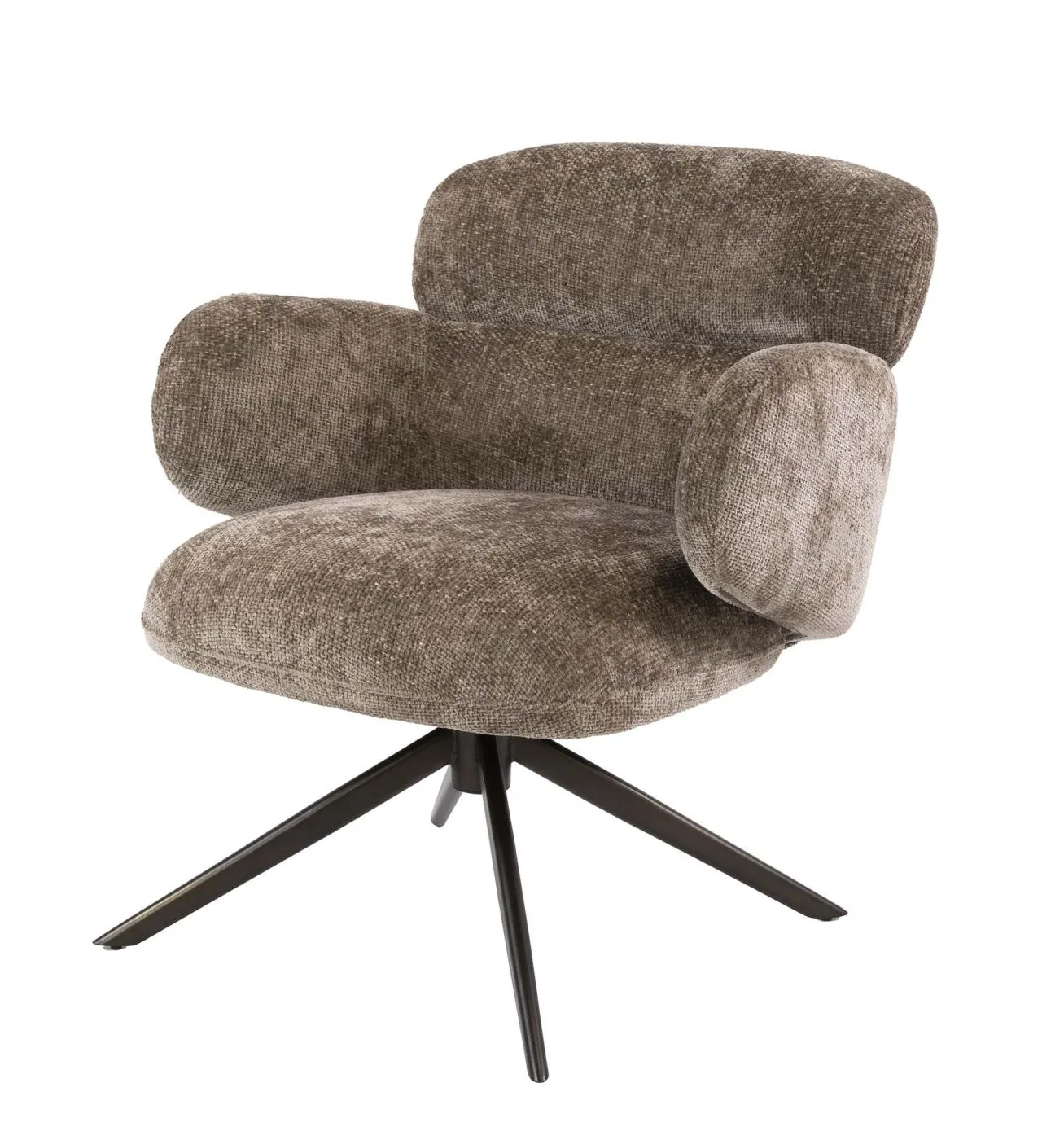 Sessel Milagro | drehbar | Hoven-Stoff / Chenillegewebe | champagne-braun