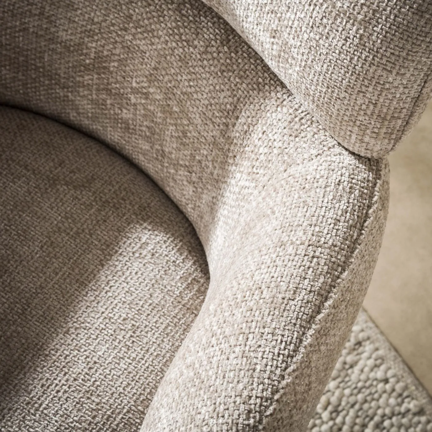 Sessel Milagro | drehbar | Hoven-Stoff / Chenillegewebe | sand - braun