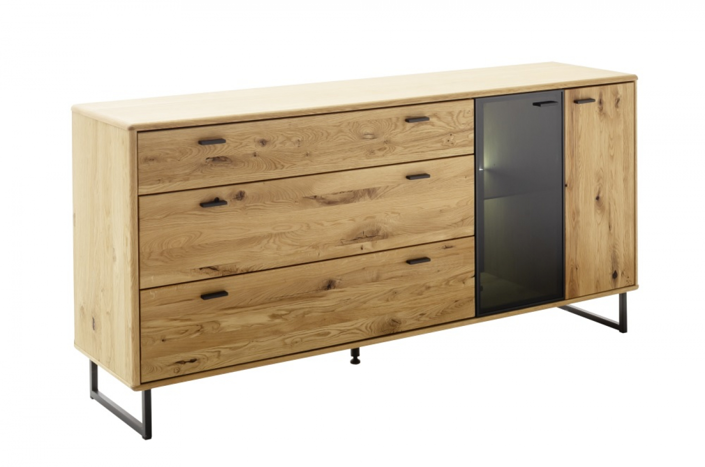 Sideboard Arezzo | Wildeiche / anthrazit | LED Beleuchtung