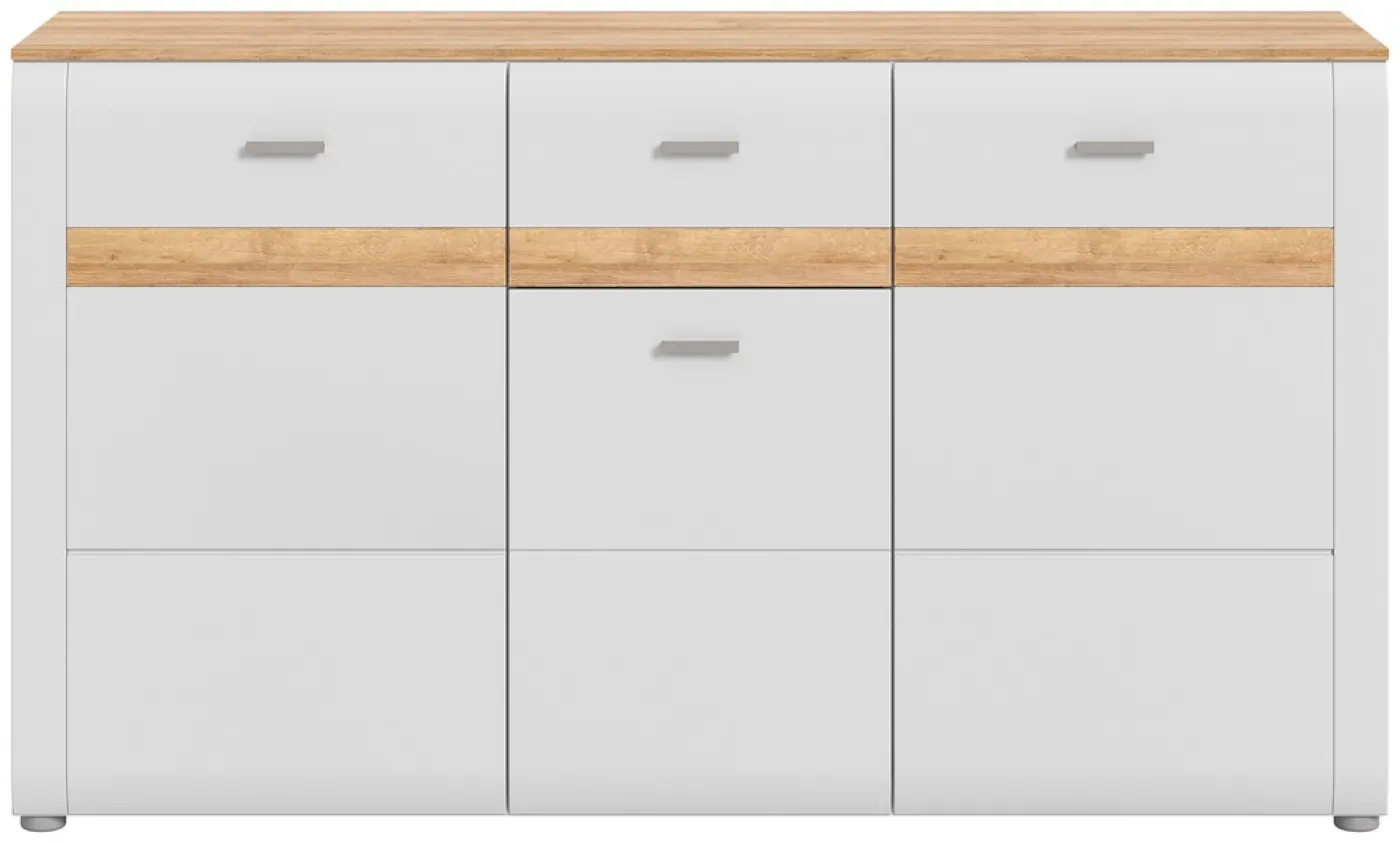 Sideboard Ashton | Ashgray matt / Rivera Eiche | 150 x 86 x 43