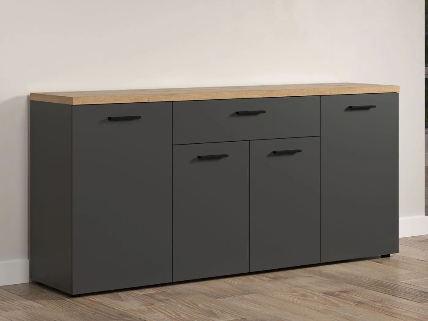 Sideboard Baggio | Anthrazit / Coast Evoke Oak