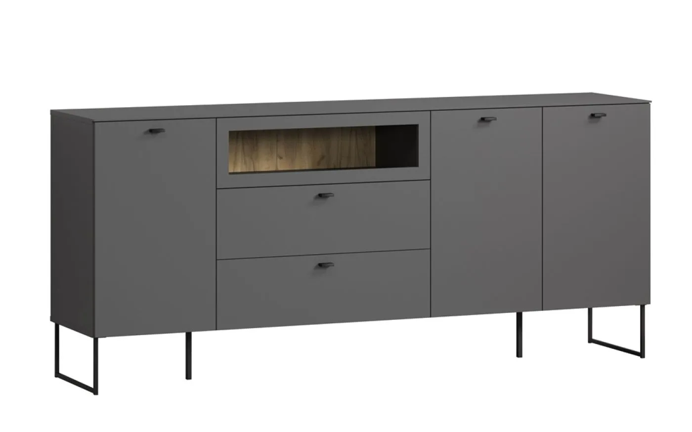 Sideboard Bellugi 1, Anthrazit Dekor – Ansicht 4