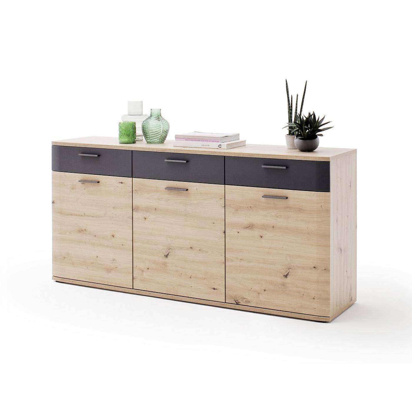 Sideboard Cortona | Balkeneiche / anthrazit