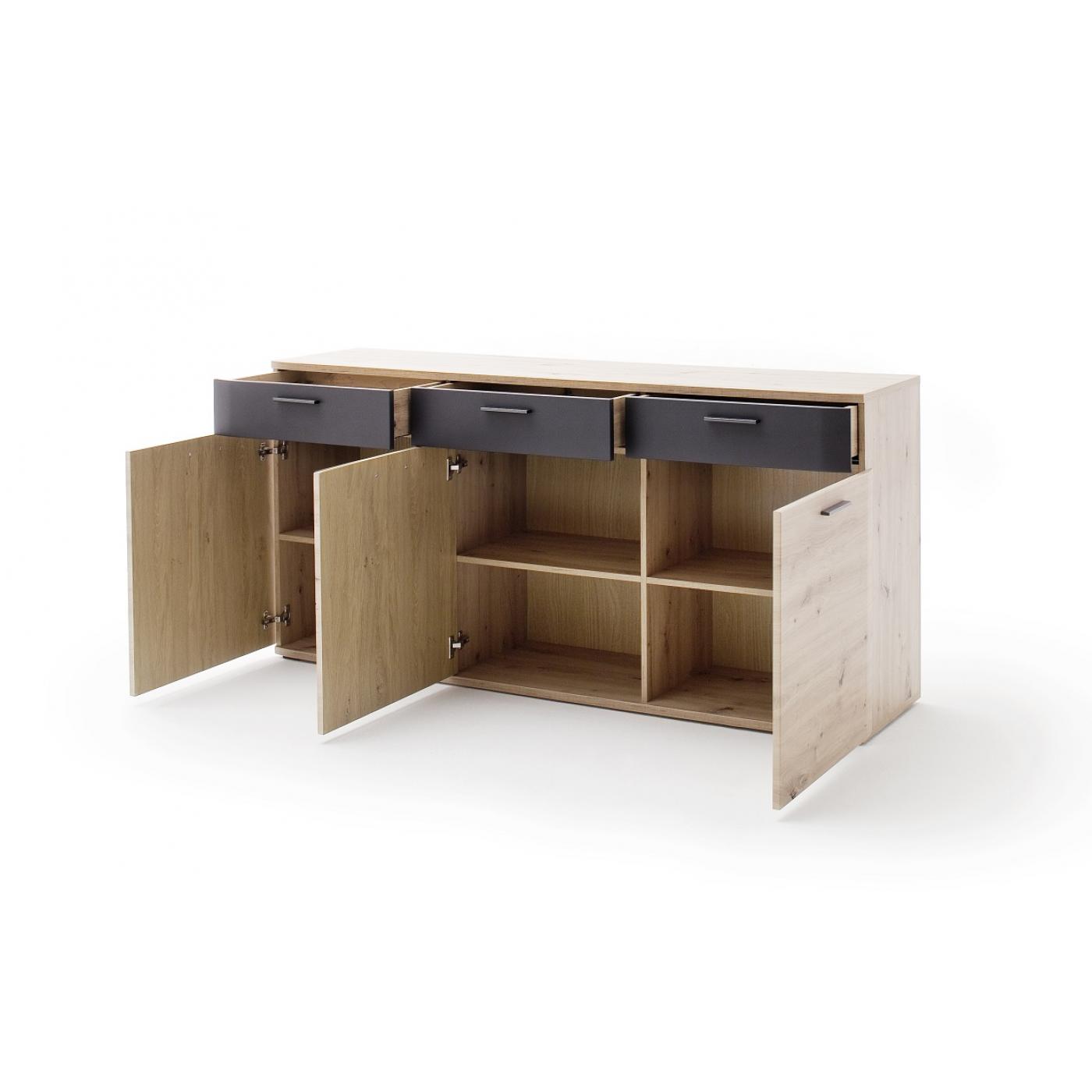 Sideboard Cortona | Balkeneiche / anthrazit