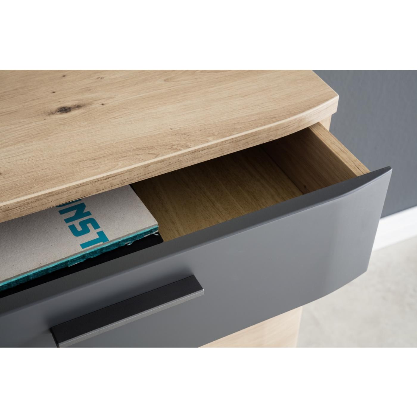 Sideboard Cortona | Balkeneiche / anthrazit