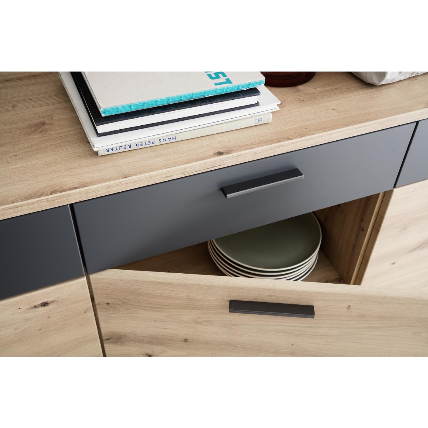 Sideboard Cortona | Balkeneiche / anthrazit