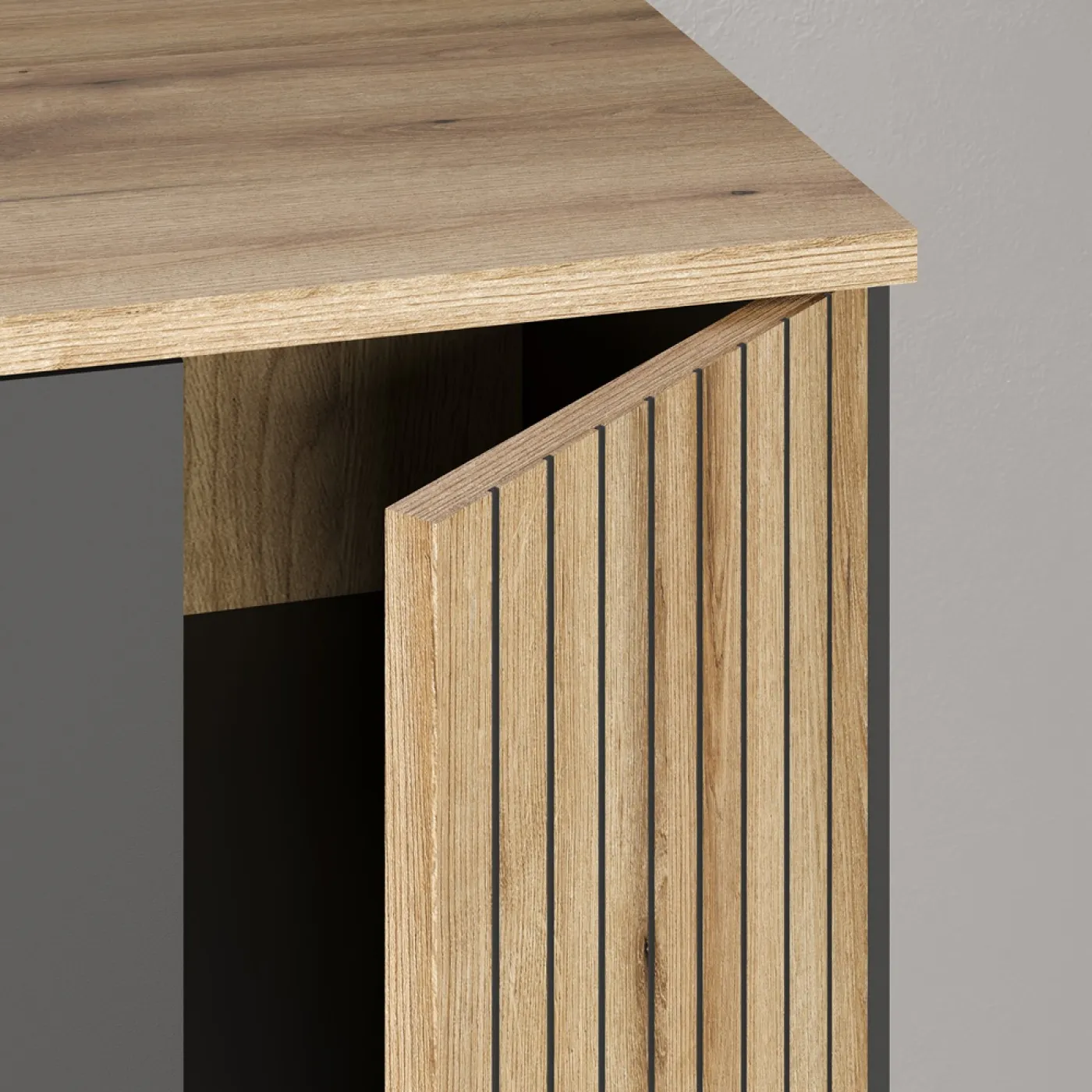 Sideboard Esteban | Anthrazit / Coast Evoke Oak