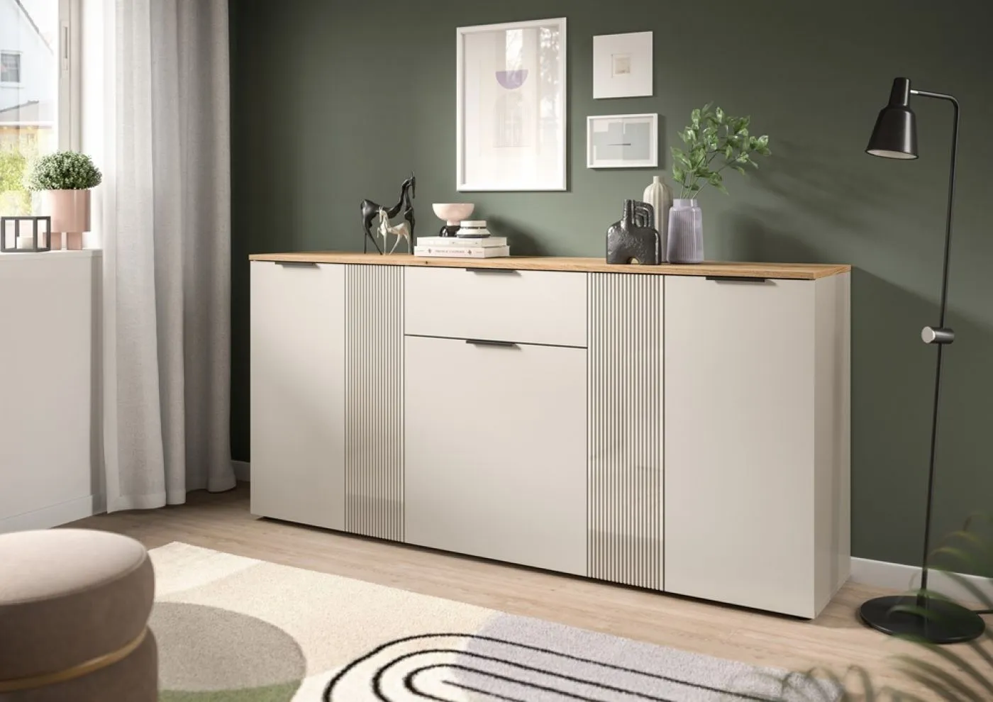 Sideboard Kommode Slide | Kaschmir / Evoke Oak