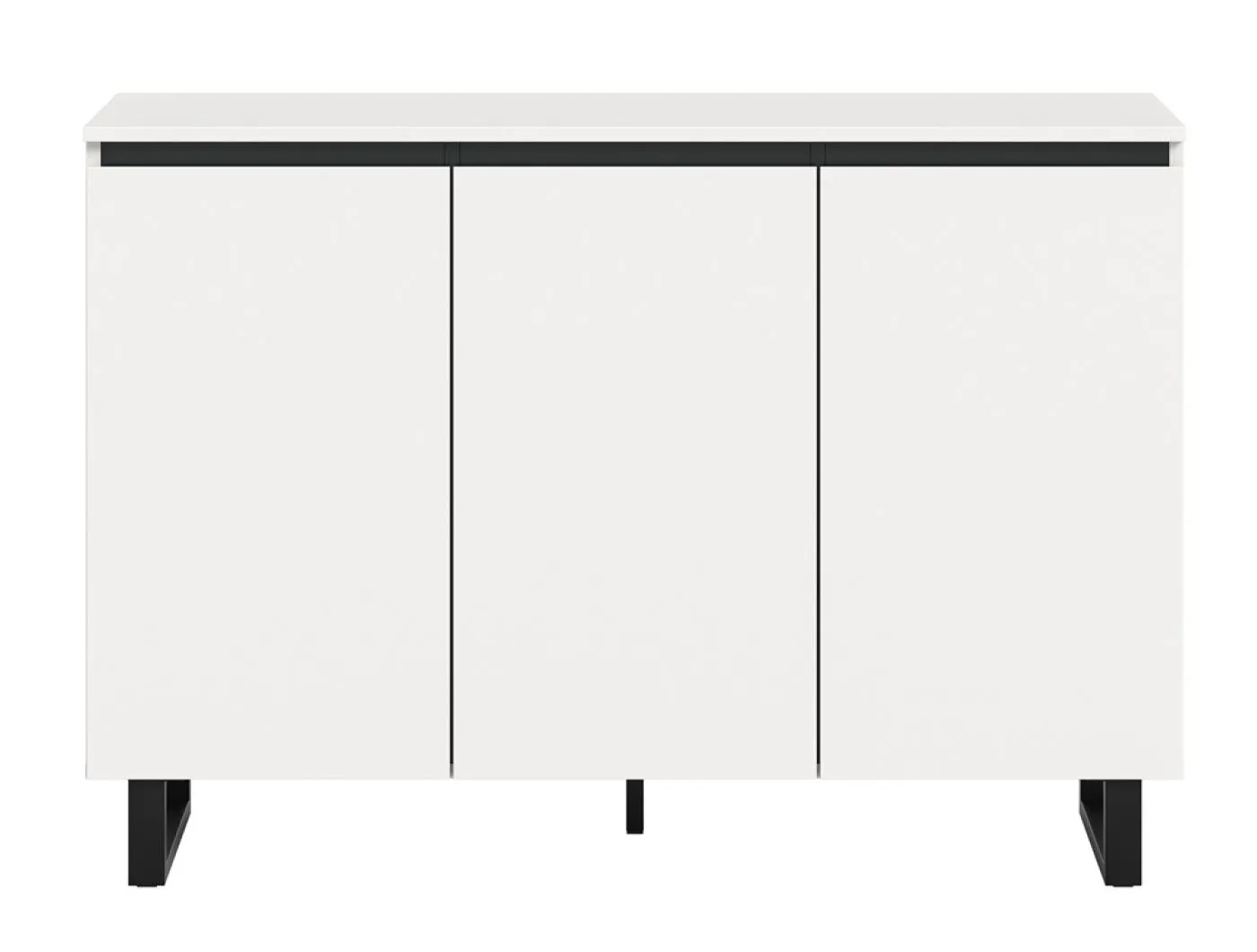Sideboard Kommode Tomasa | weiß / schwarz