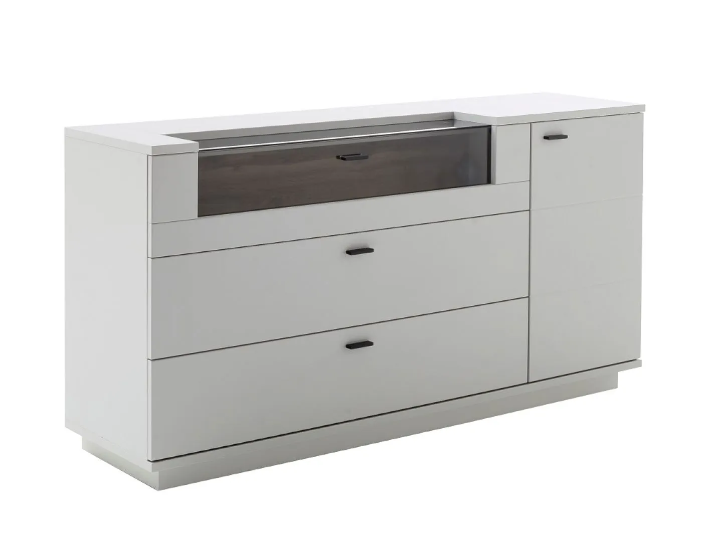 Sideboard Lissabon | Modern White | optional LED Beleuchtung