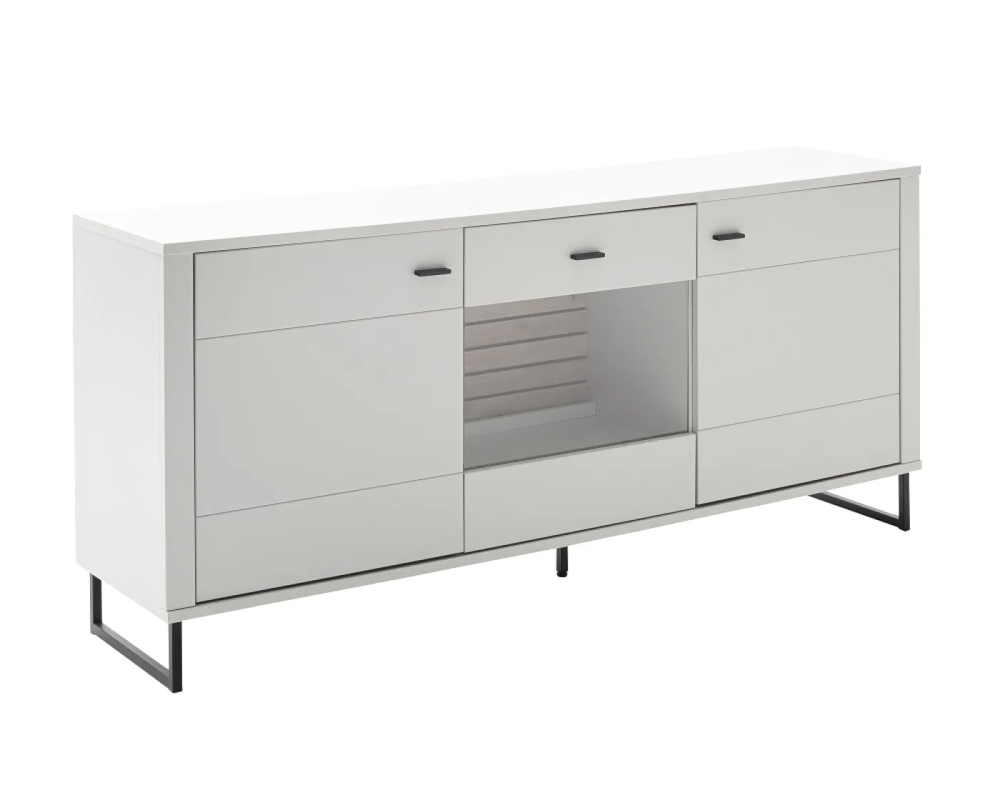 Sideboard Louisiana | Modern White | ohne Beleuchtung