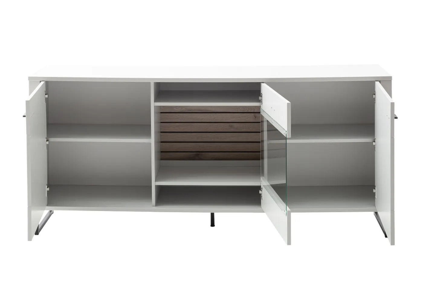 Sideboard Louisiana | Modern White | ohne Beleuchtung