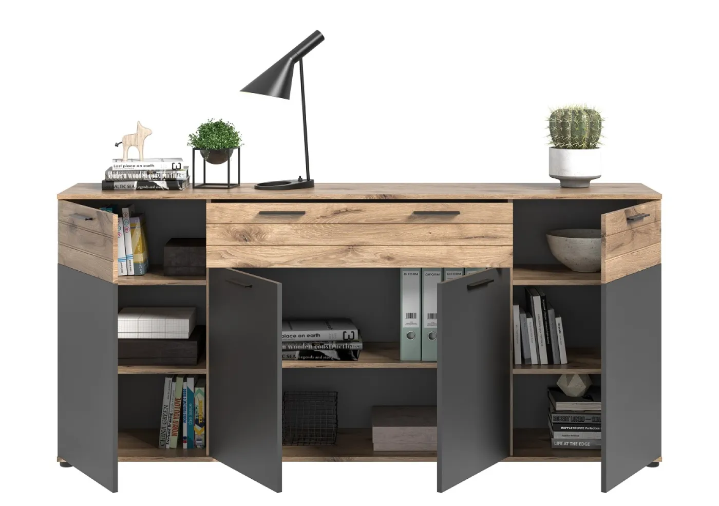 Sideboard Mason | Nox Oak / Basalt Grau