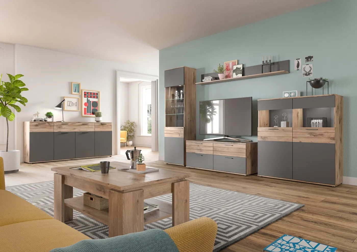 Sideboard Mason | Nox Oak / Basalt Grau