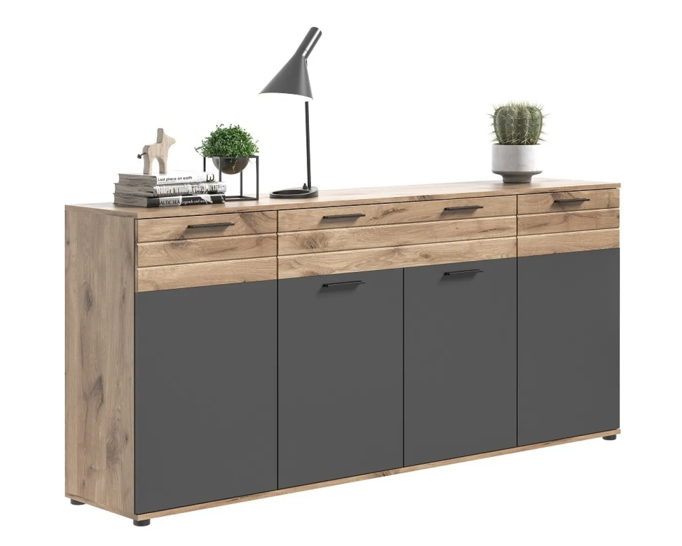 Sideboard Mason | Nox Oak / Basalt Grau
