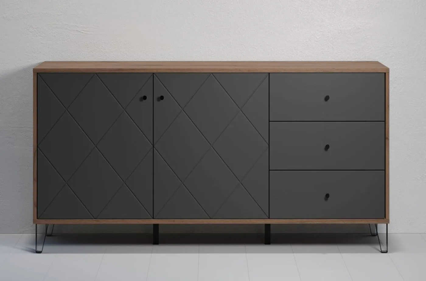 Sideboard Montez | Eiche Kraft Gold / Graphite