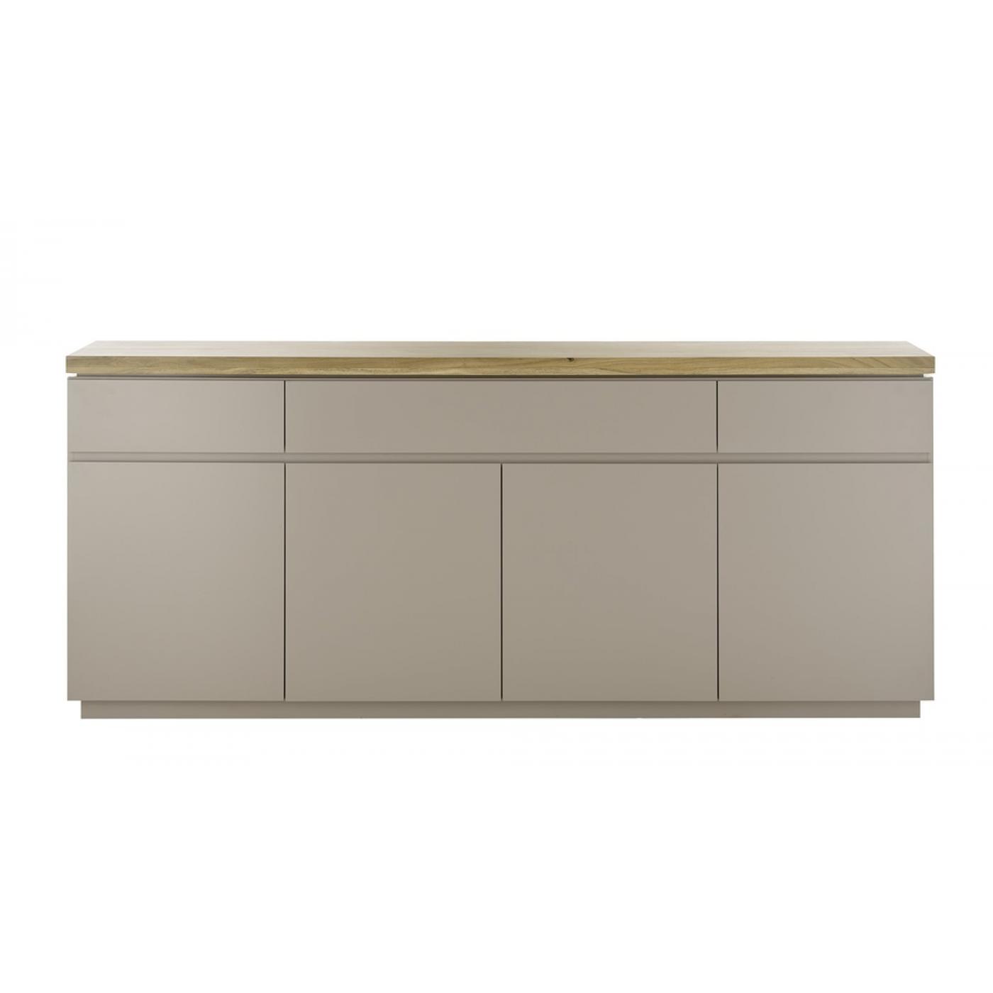 Sideboard Palamos | warmgrau / Akazie massiv