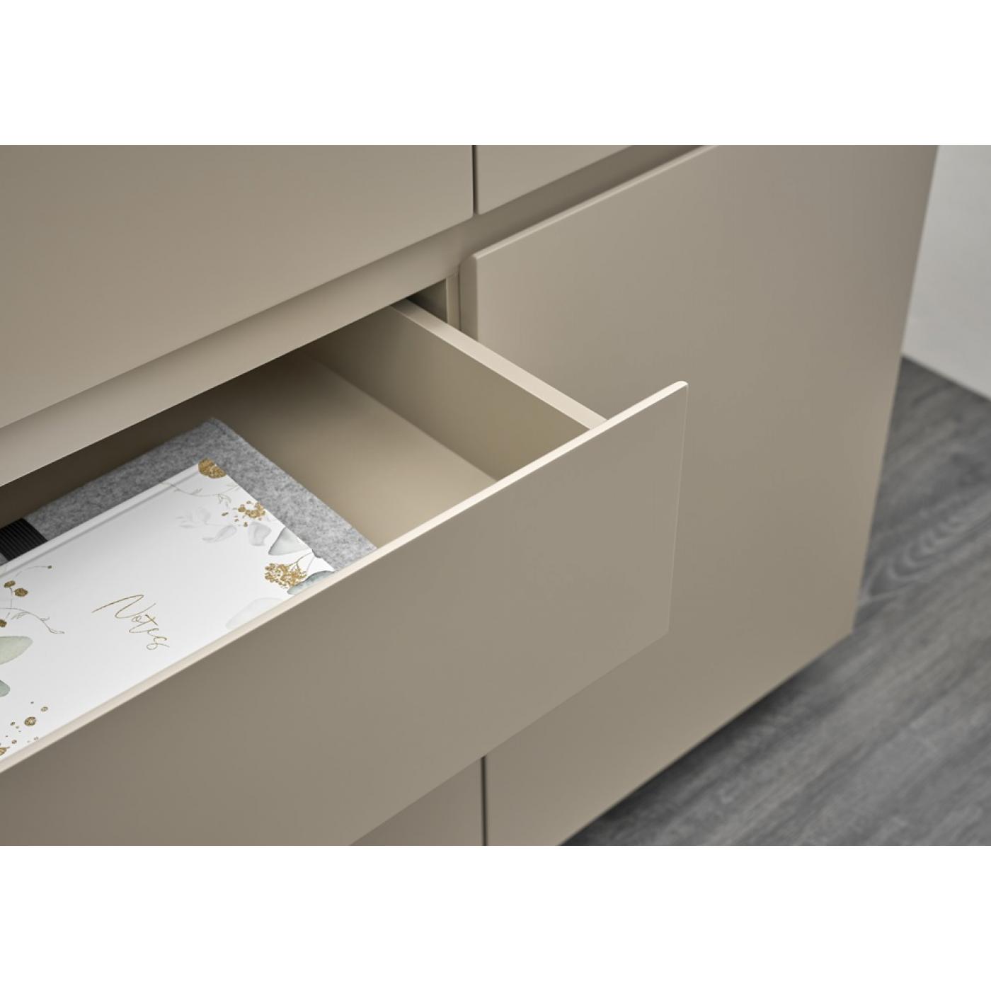 Sideboard Palamos | warmgrau / Akazie massiv