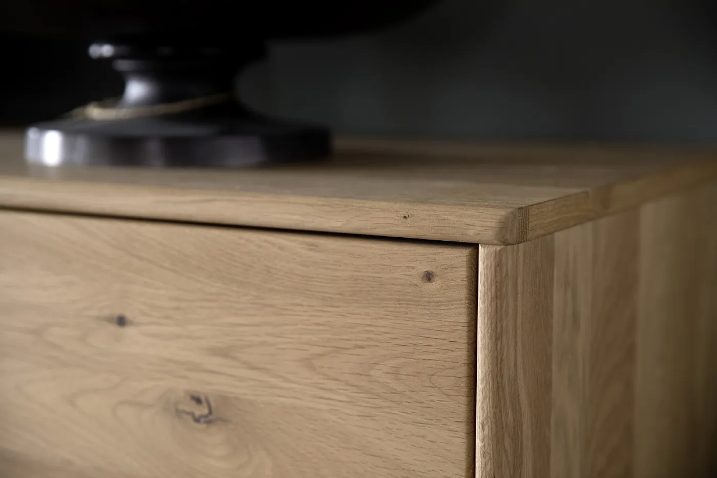 Sideboard Portland | Asteiche Bianco | mit 2-er set LED Band 45 cm