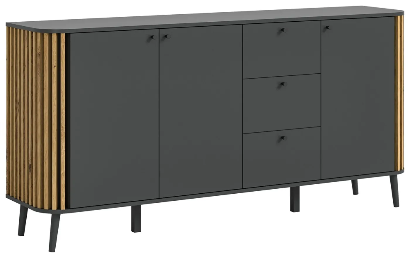 Sideboard Pure | grau / Artisan Eiche | 138 cm