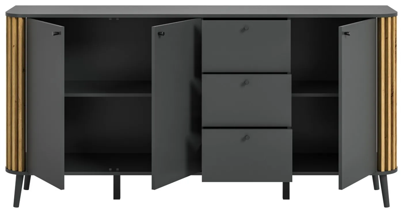 Sideboard Pure | grau / Artisan Eiche | 138 cm