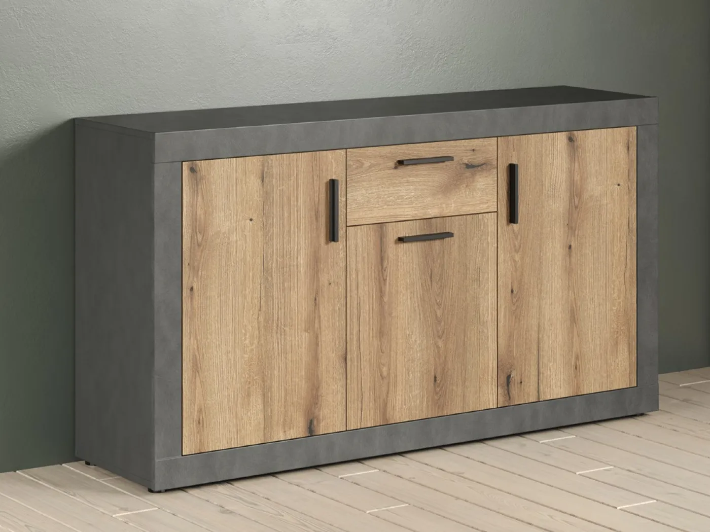 Sideboard Salvada | Matera grau / Coast Evoke Eiche