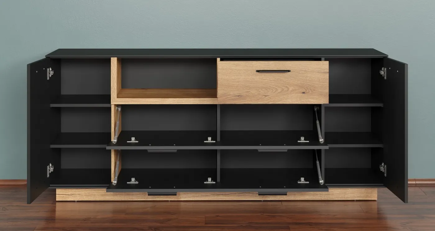 Sideboard Synnax | anthrazit grau / Coast Evoke Eiche