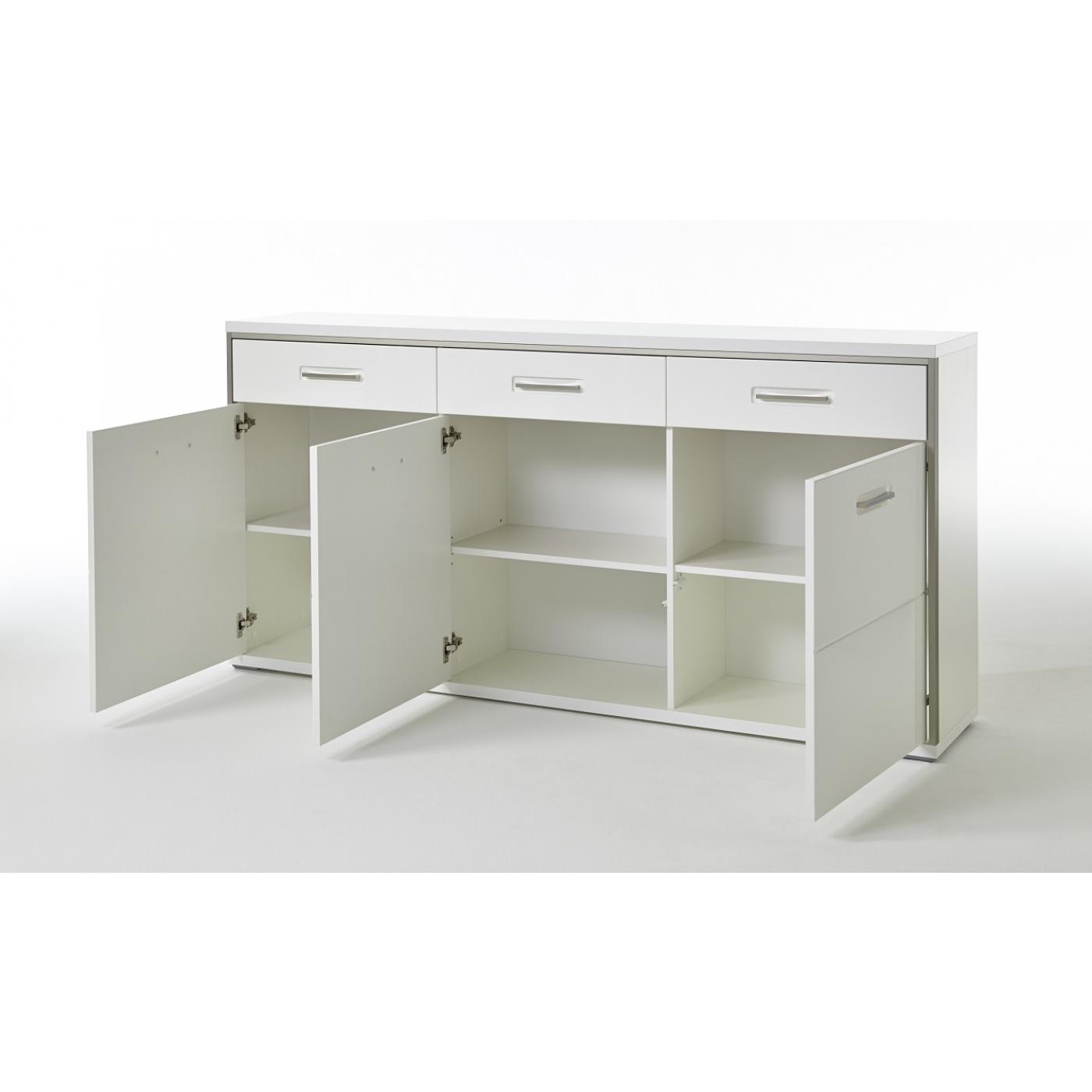Sideboard Trento | weiß Hochglanz
