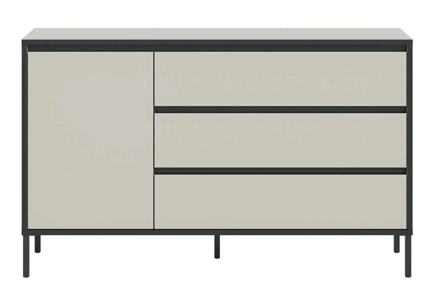 Sideboard Tron | Kaschmir / schwarz