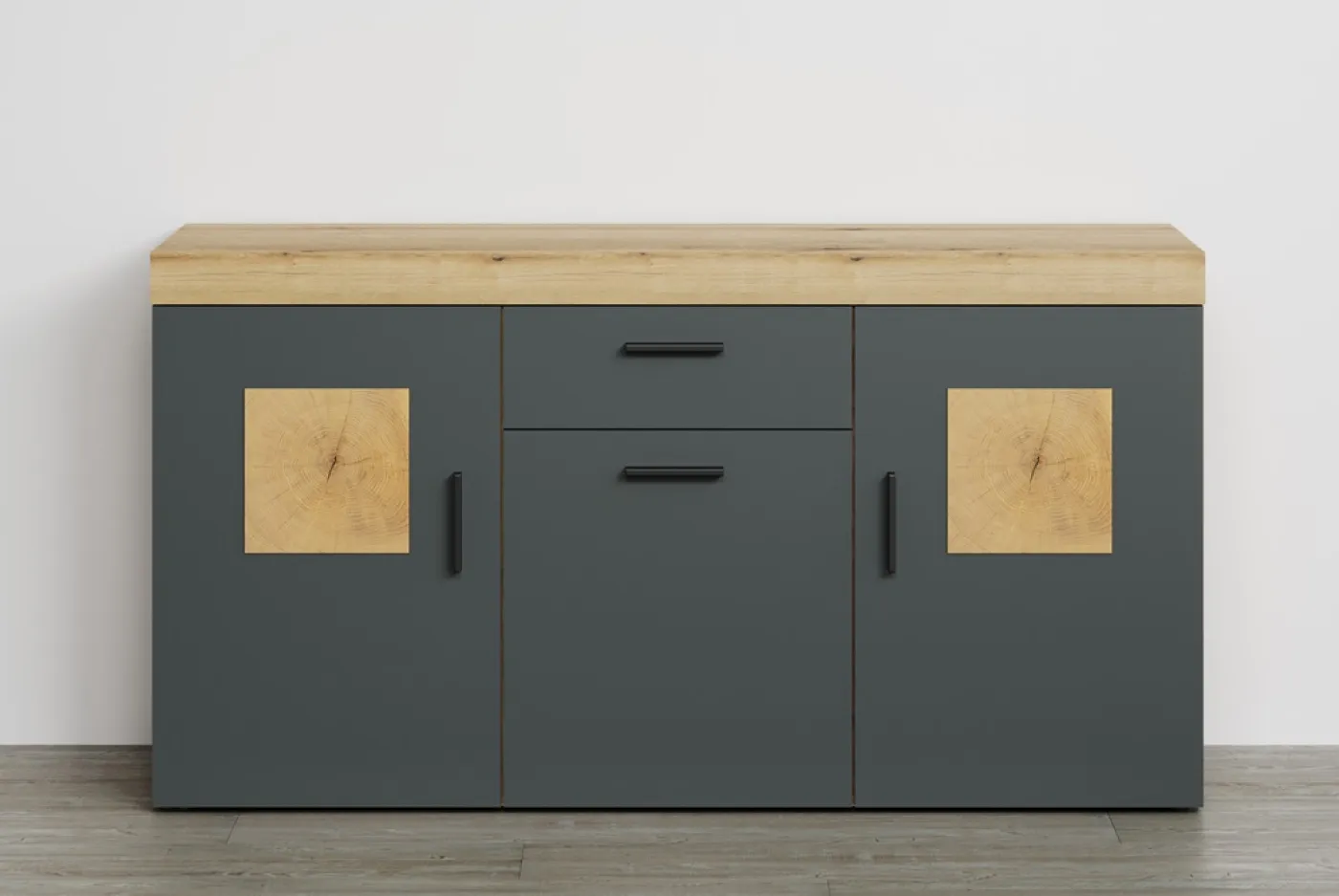 Sideboard Tyler | grau / Coast Evoke Eiche
