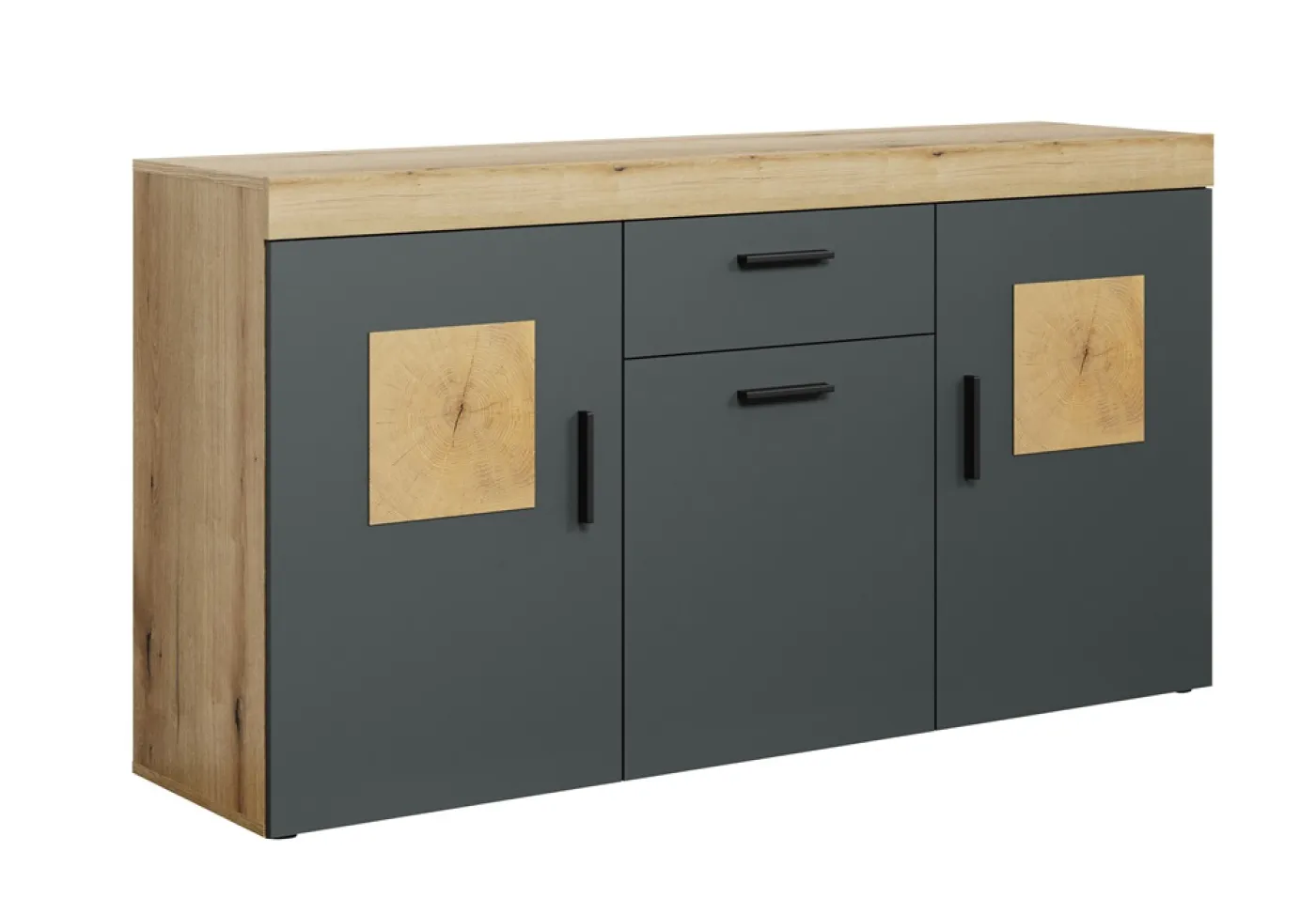 Sideboard Tyler | grau / Coast Evoke Eiche