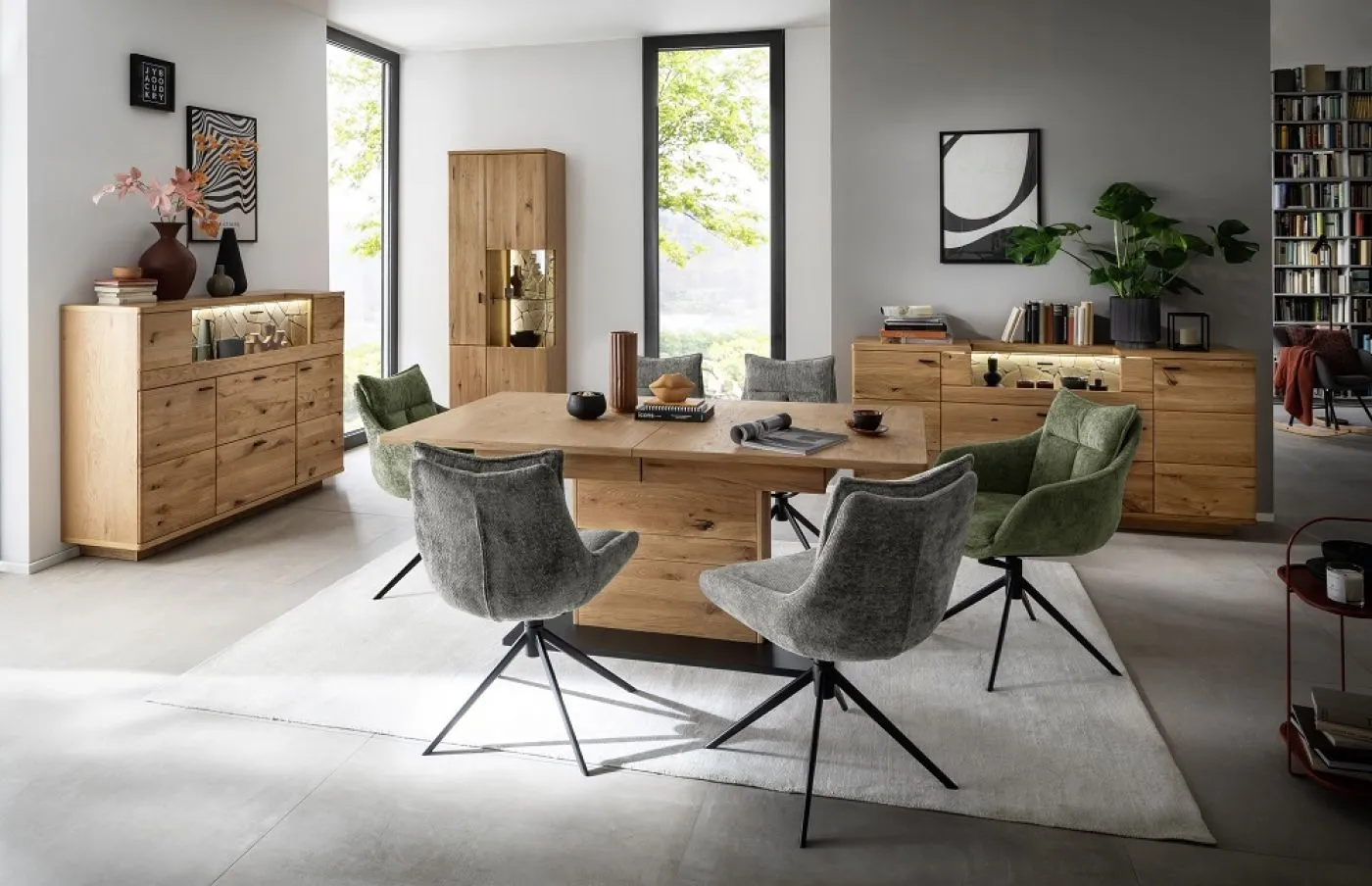 Sideboard Venedig | Naturfarben / Wildeiche | optional LED Beleuchtung