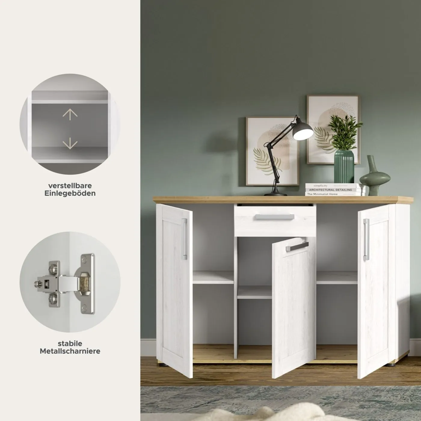 Sideboard Verona | 3-türig | Sibiu Lärche