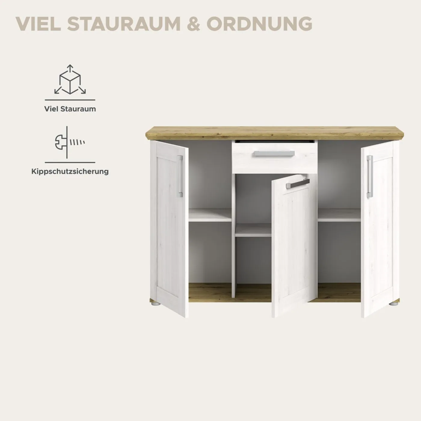 Sideboard Verona | 3-türig | Sibiu Lärche