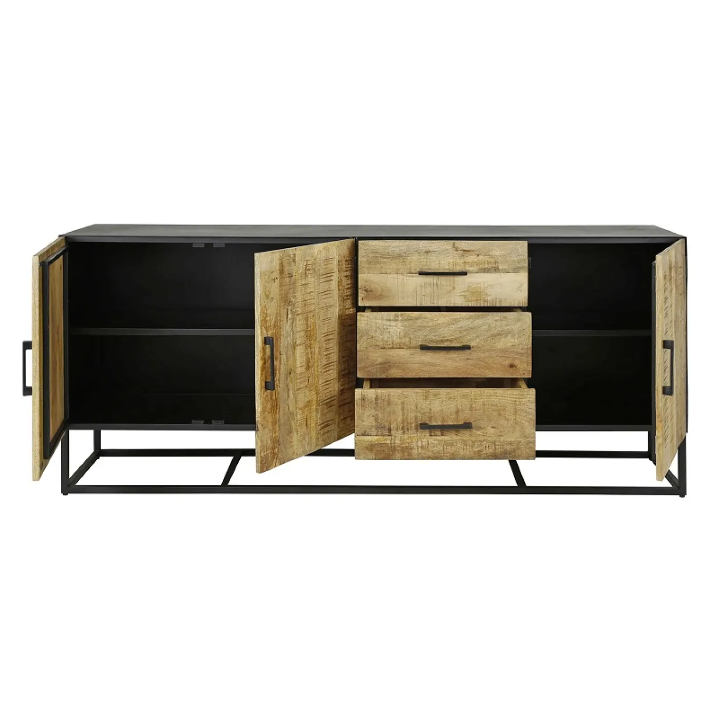 Sideboard Werdi | Mango massiv | weiß Antik