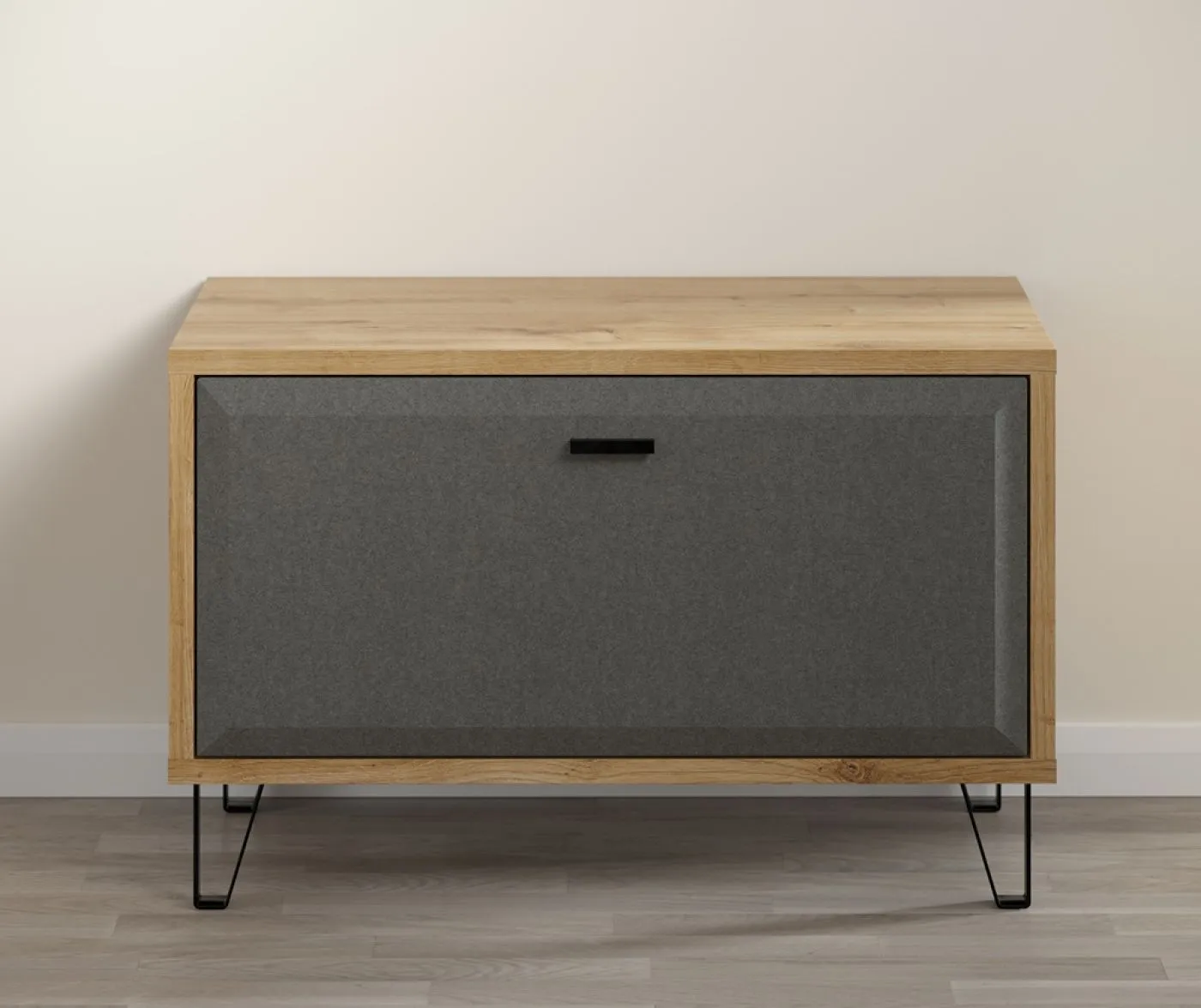 Sitzbank Cheyenne | Eiche Navarra / Filz Dark Grey