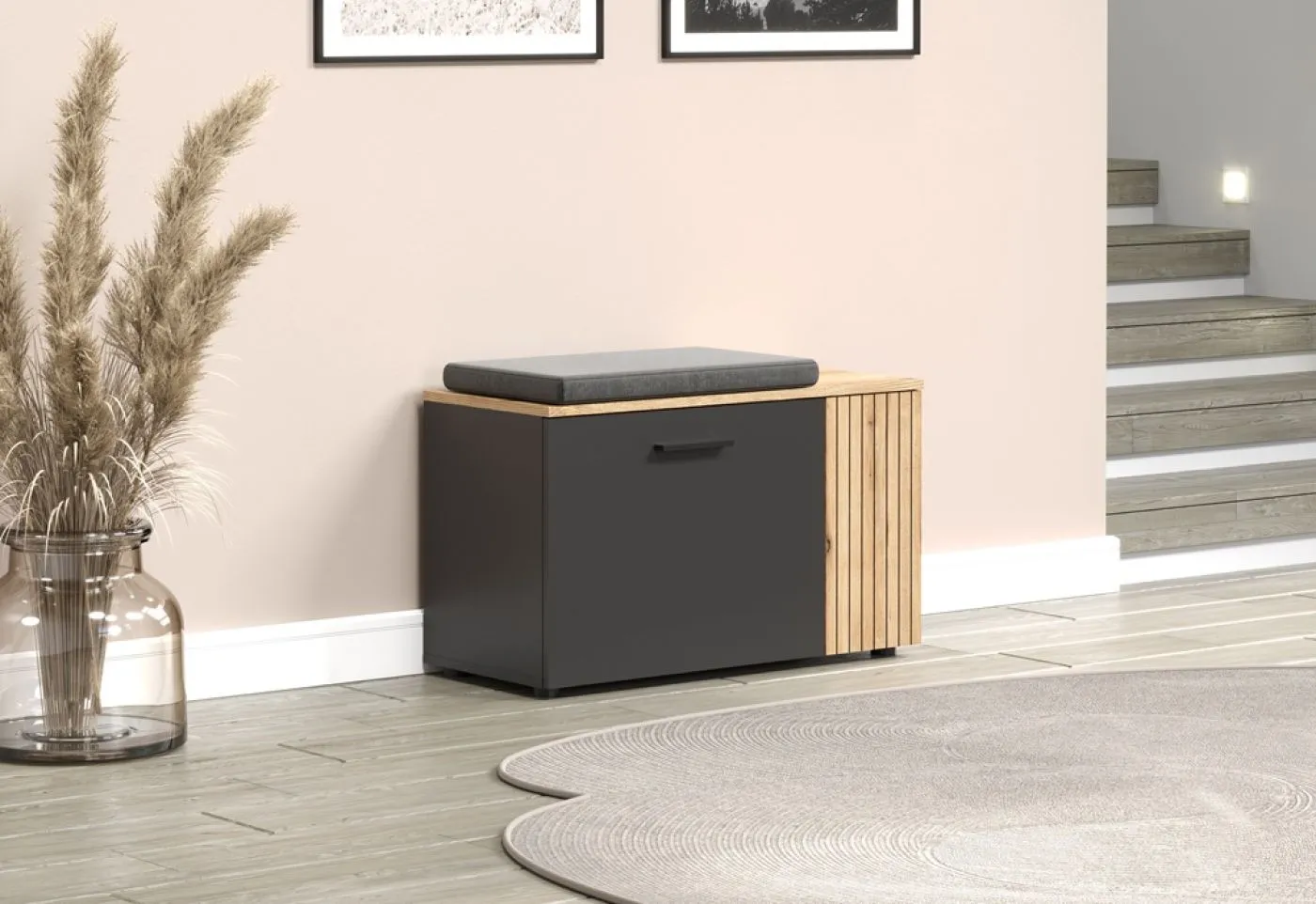 Sitzbank Esteban | Anthrazit / Coast Evoke Oak