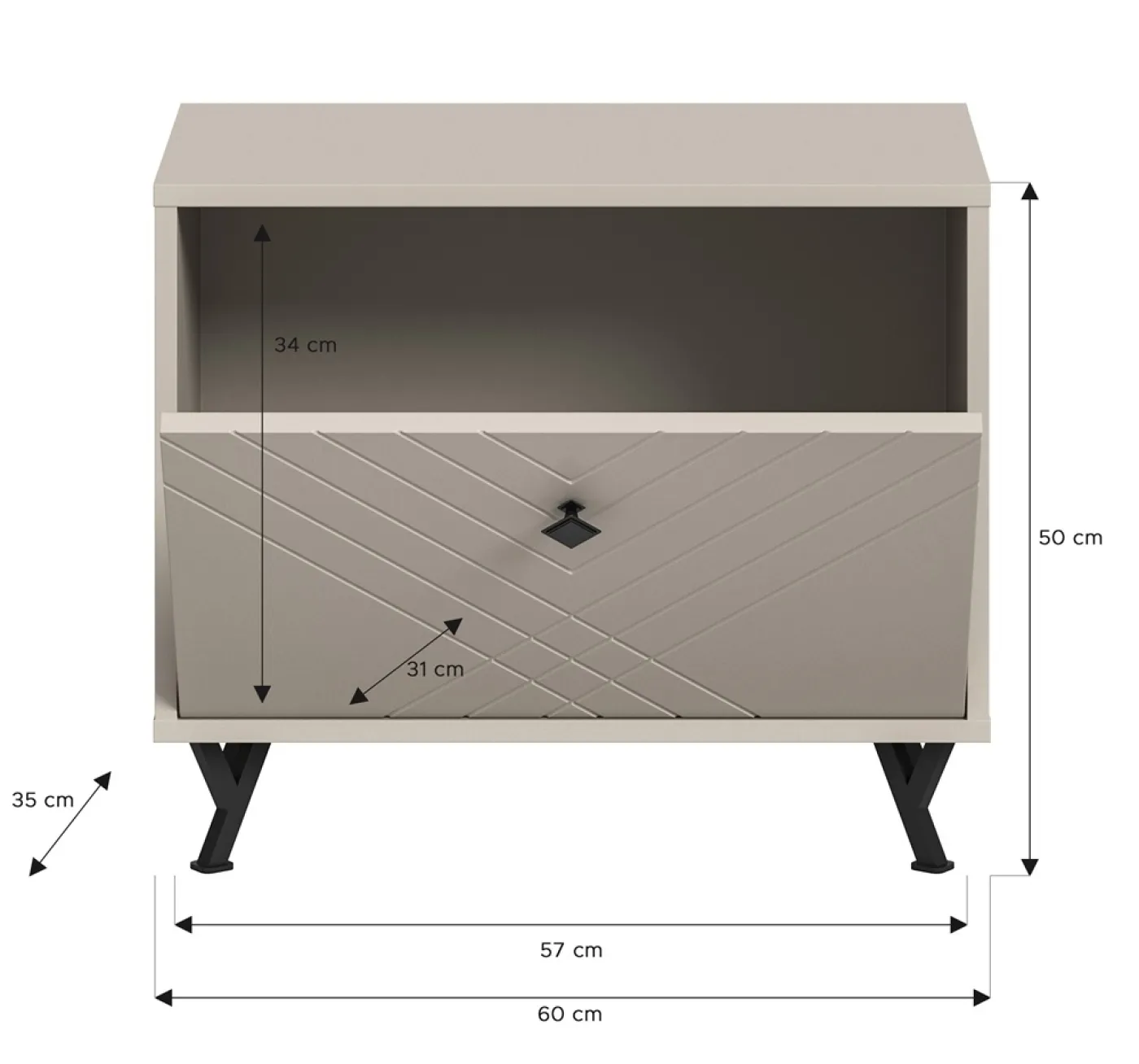 Sitzbank | Garderobenbank Notes | beige matt/sandfarben