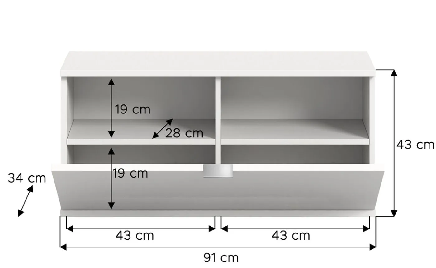 Sitzbank groß Projekt X | weiß / weiß Hochglanz
