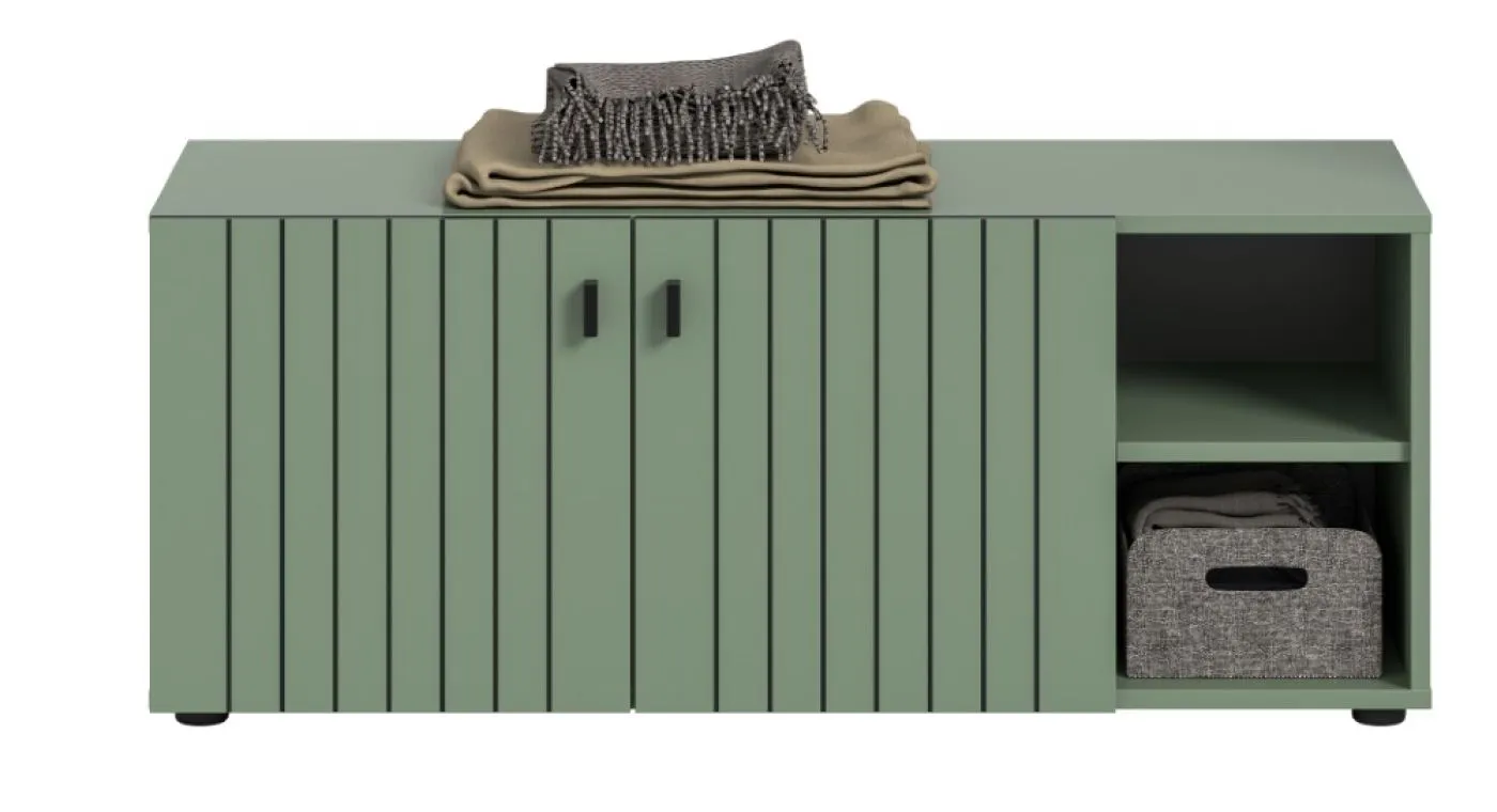 Sitzbank Station | Smoke Green | optionaler Sitzkissen