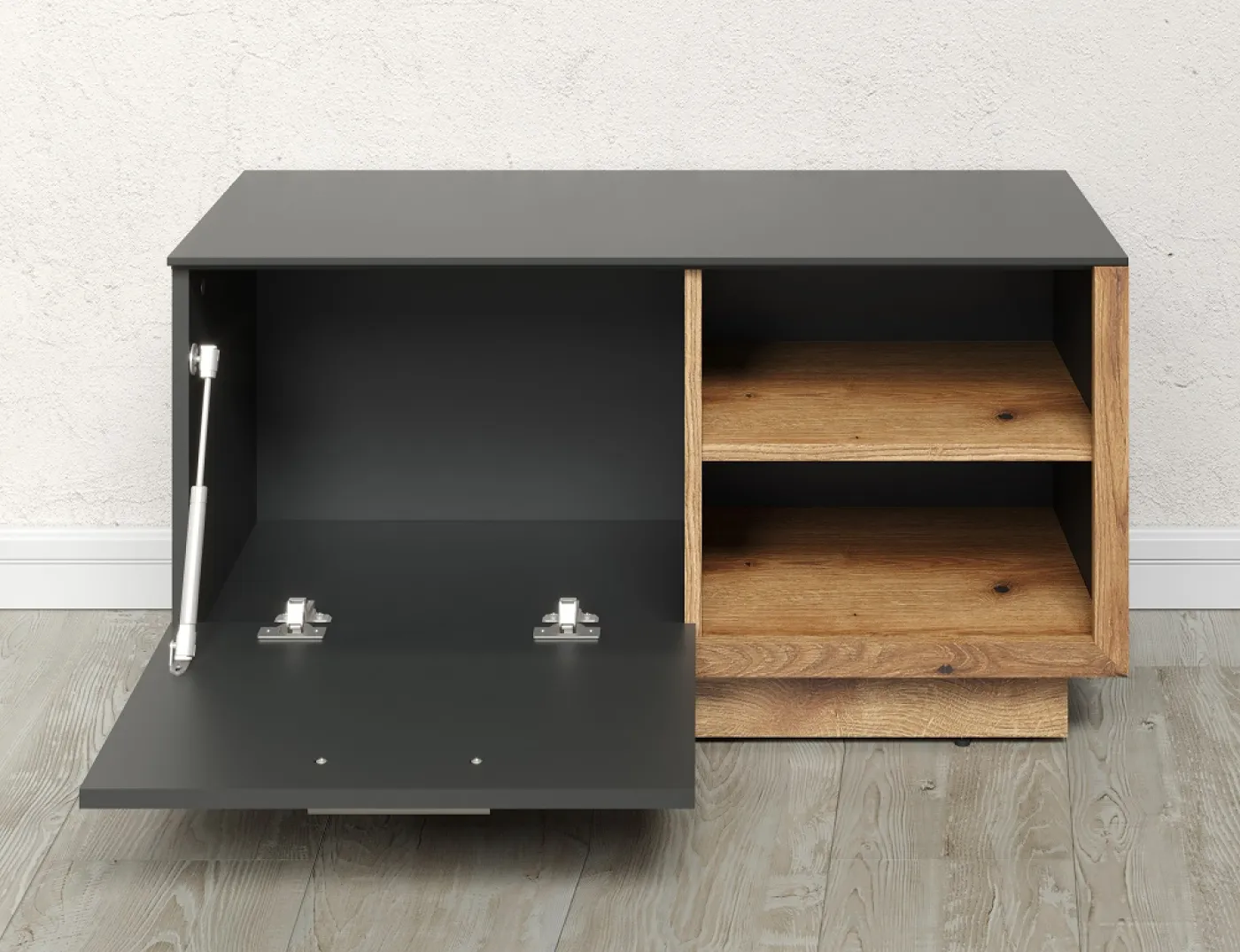 Sitzbank Synnax | anthrazit grau / Coast Evoke Eiche