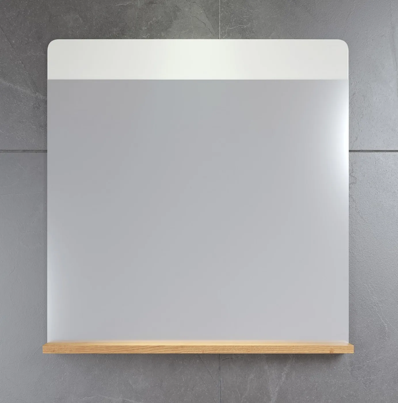 Spiegel Ciara | weiß Hochglanz / Artisan Eiche