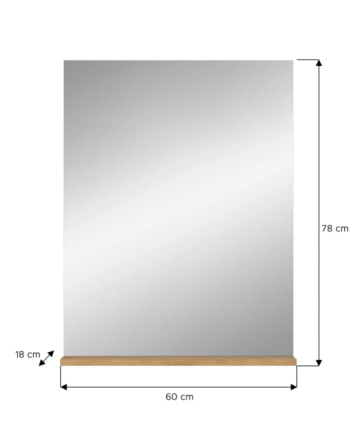 Spiegel Scout | Eiche | ohne Aufsatzleuchte