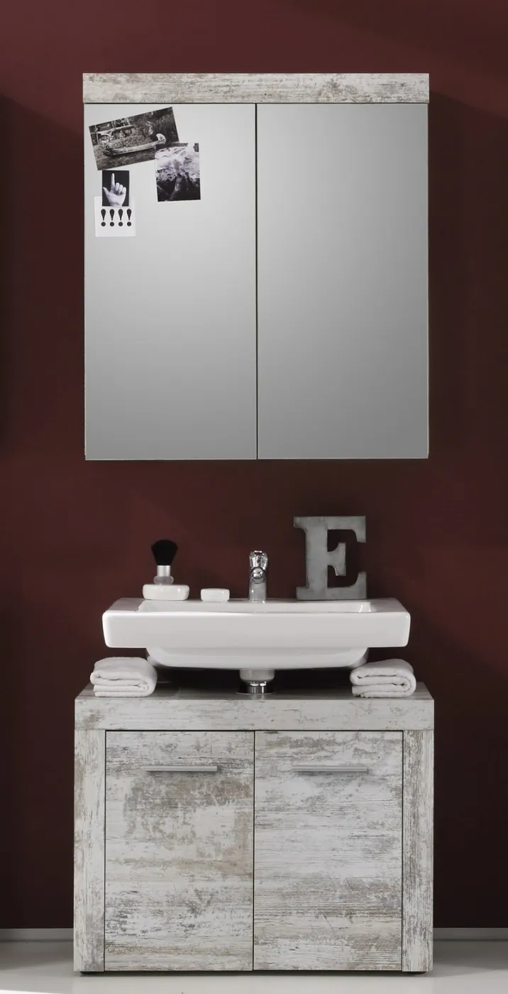 Spiegelschrank Bad Cancun | Canyon Pinie weiß