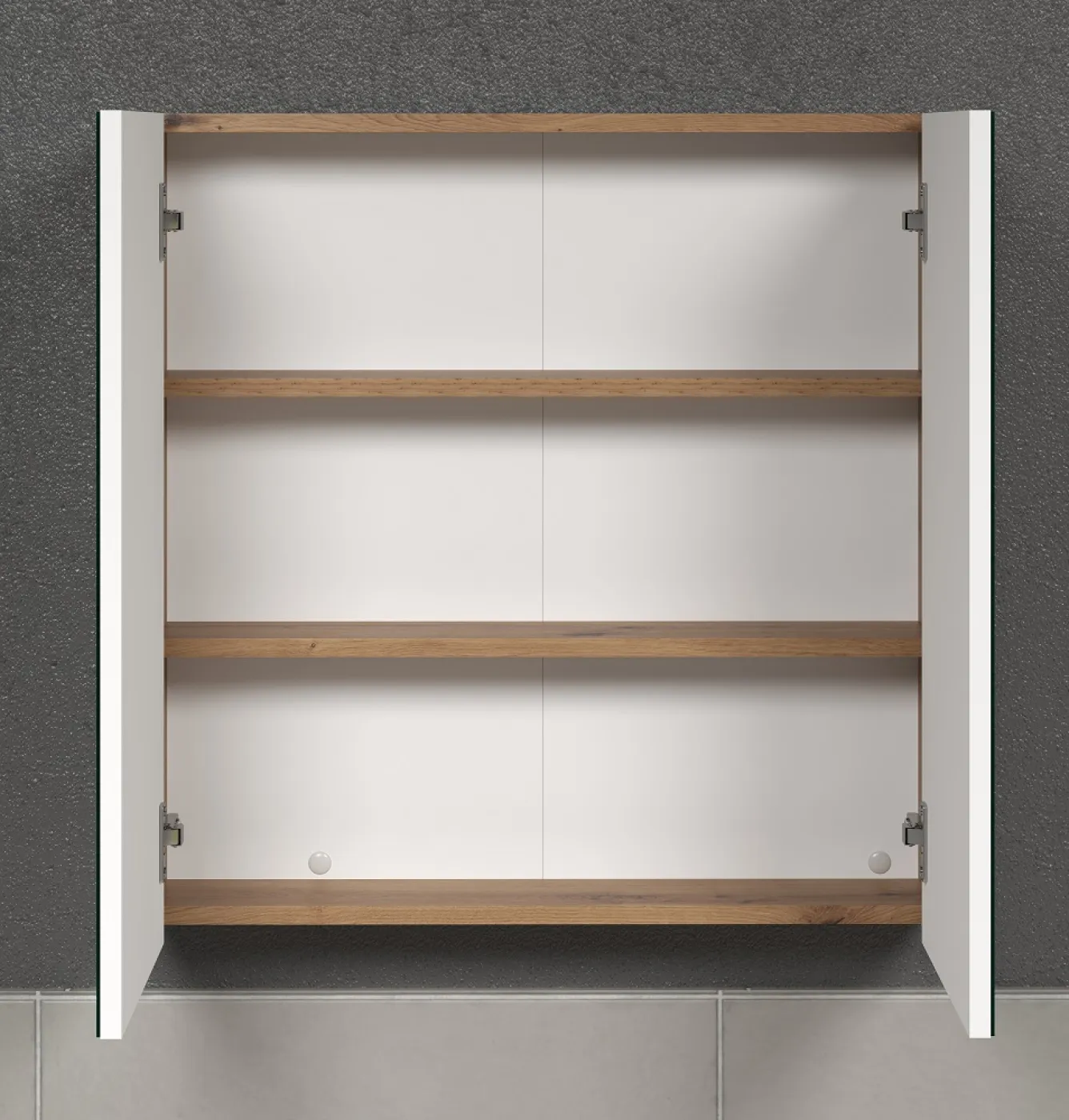 Spiegelschrank Bad Touch | Artisan Eiche / weiß