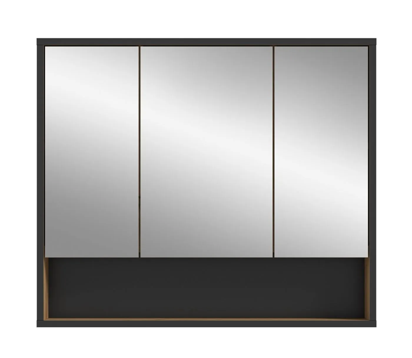 Spiegelschrank Bagno | mit offenem Fach | Artisan Oak mit Beleuchtung