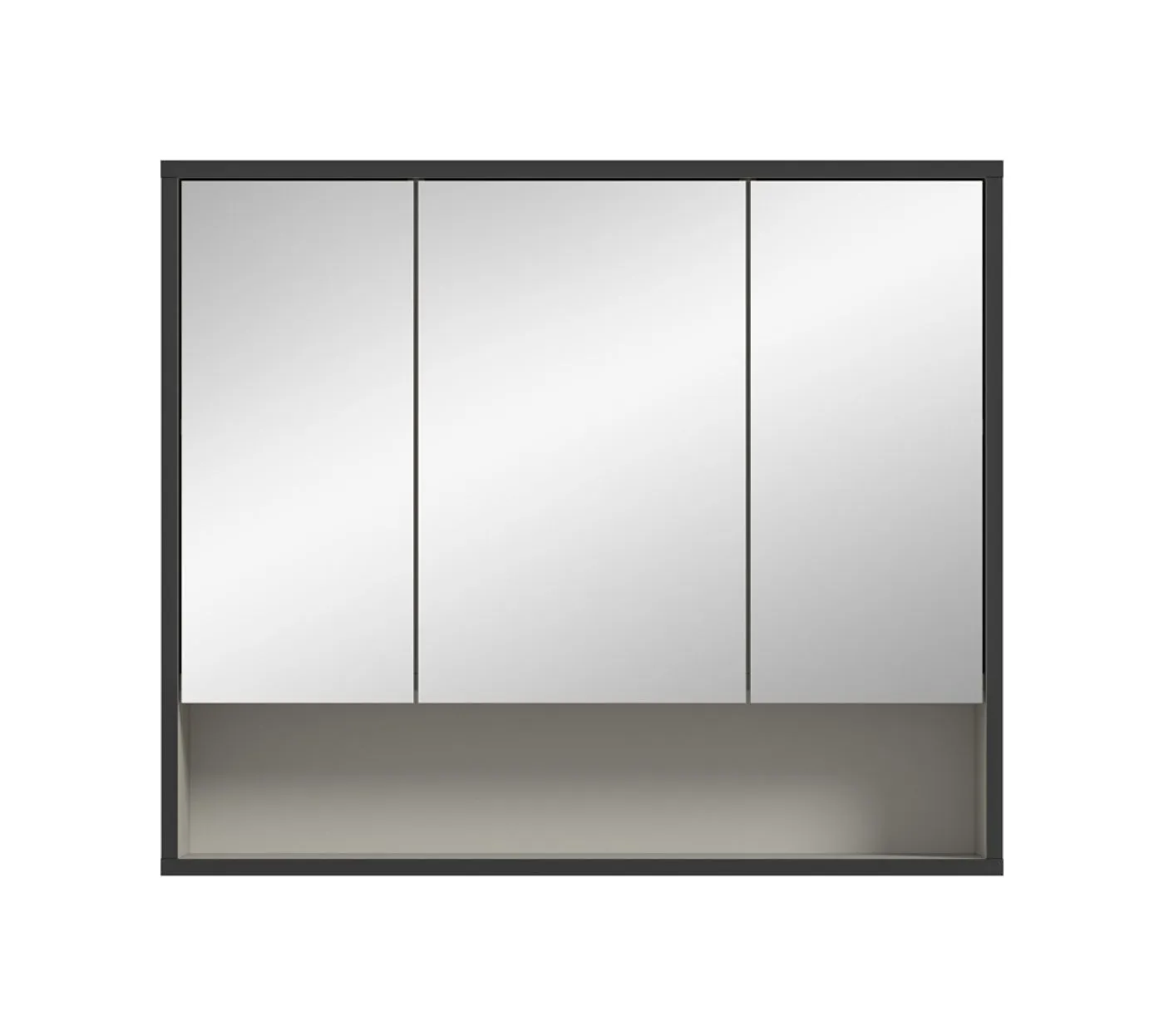 Spiegelschrank Bagno | mit offenem Fach| Kaschmir