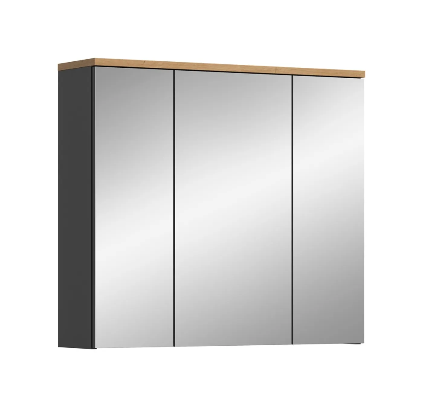 Spiegelschrank Canu | Artisan Eiche / Basalt grau | mit Aufsatzleuchte