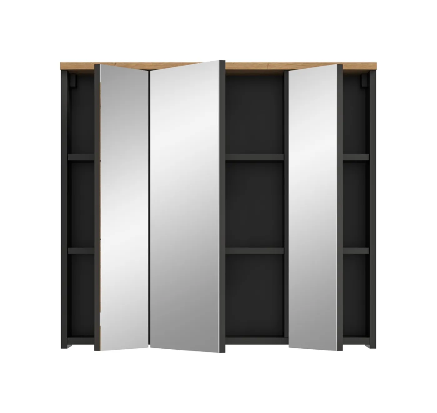 Spiegelschrank Canu | Artisan Eiche / Basalt grau | ohne Aufsatzleuchte